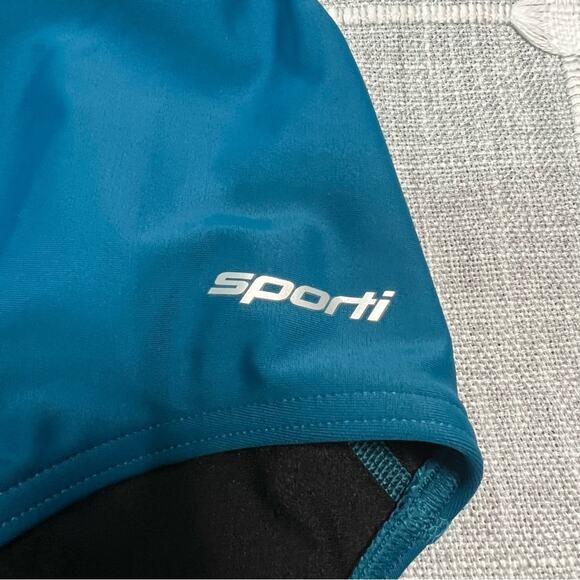 Sporti Size 34 Micro Back One Piece Swimsuit Dark Teal High Leg NEW - Picture 6 of 10